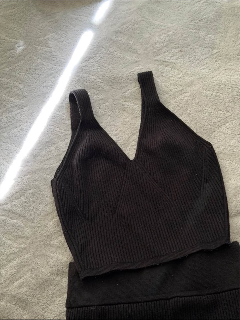 Lululemon Black Ribbed Workout Set - Picture 3 of 3